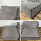 【美品】ASPLUND resortir NOMAD ARMLESS SOFA ＆ OTTOMAN アスプルンド リゾルティール ノマド アームレス ソファ ＆ オットマン セット販売 グレー ファブリック【中古】【送料無料】