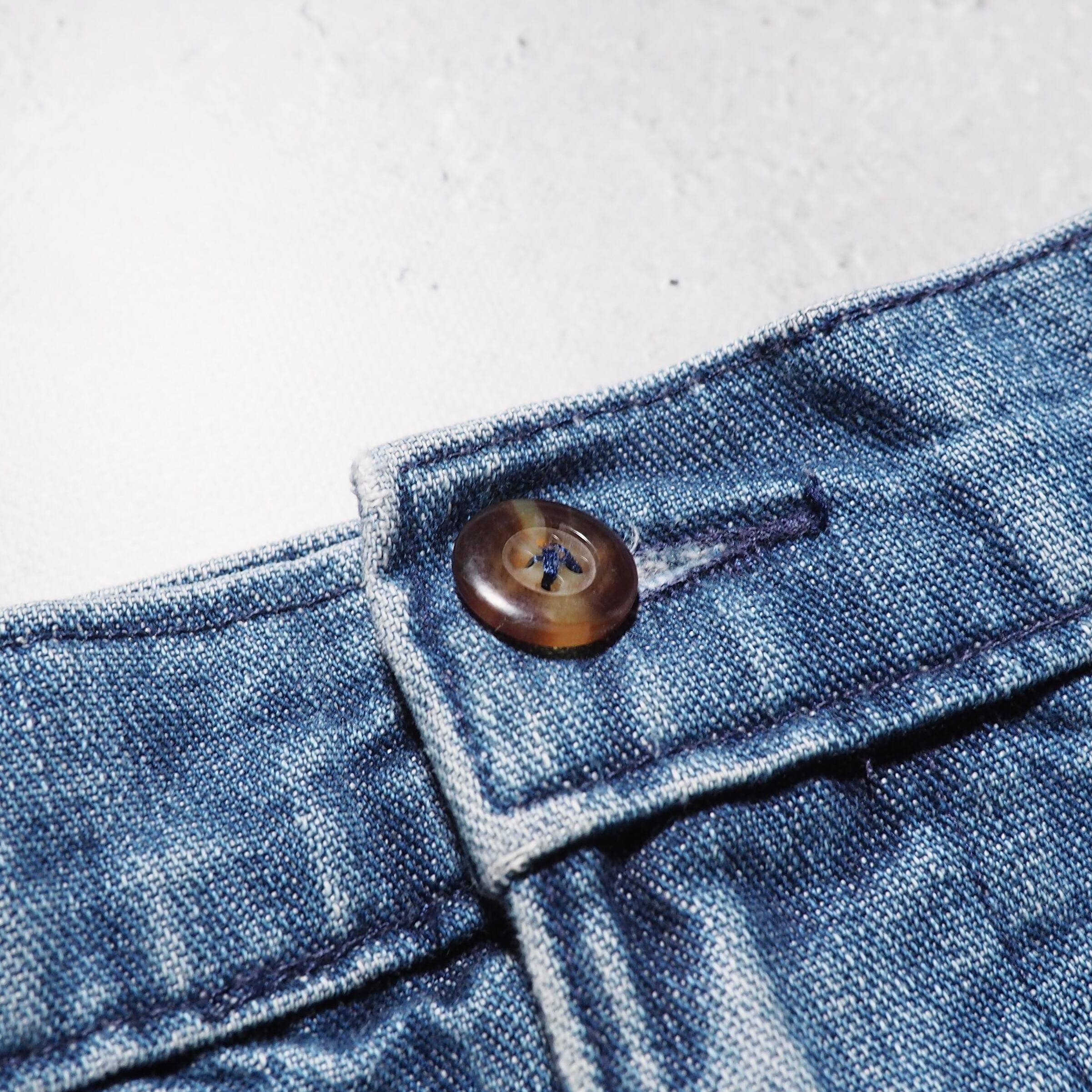 1990s ” Roundtree&Yorke ” Indigo wide loose tapered Denim pants