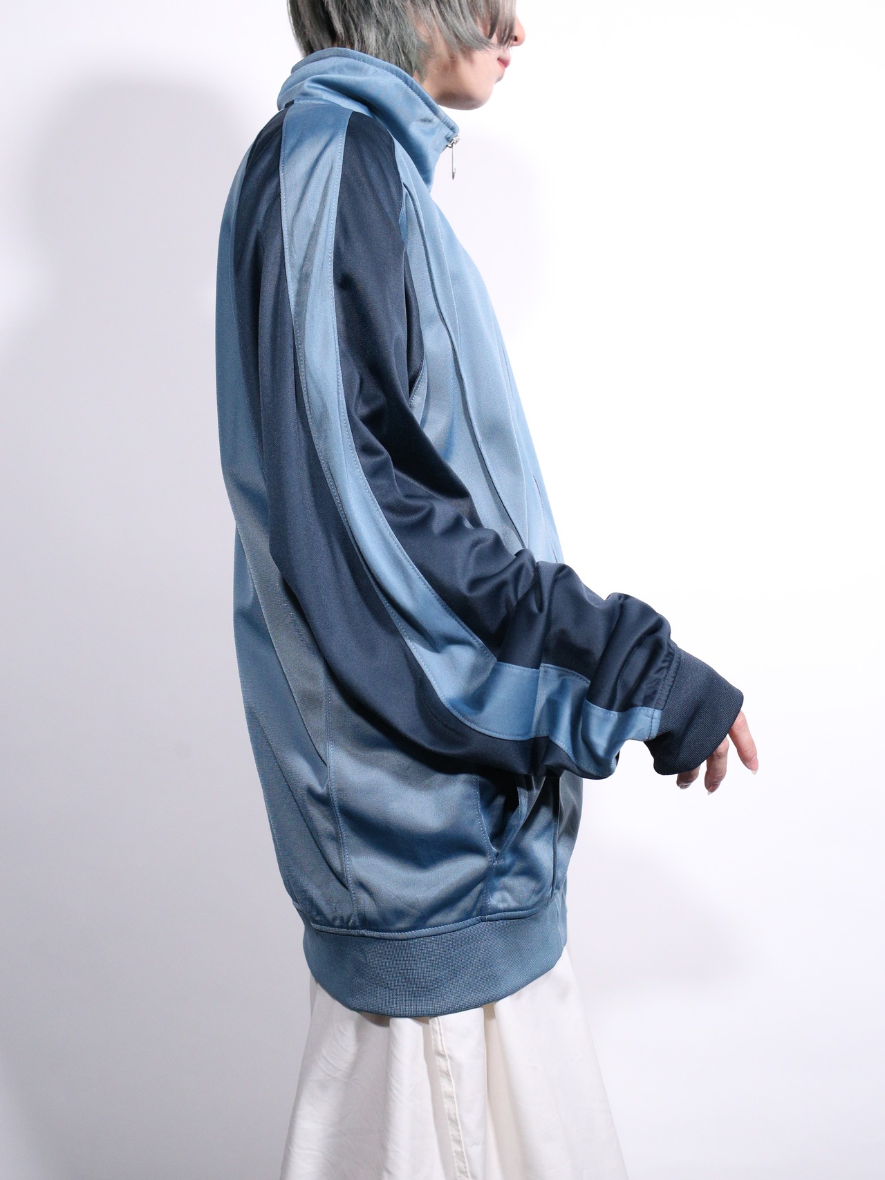 “NIKE” two-tone blue track jacket - 4