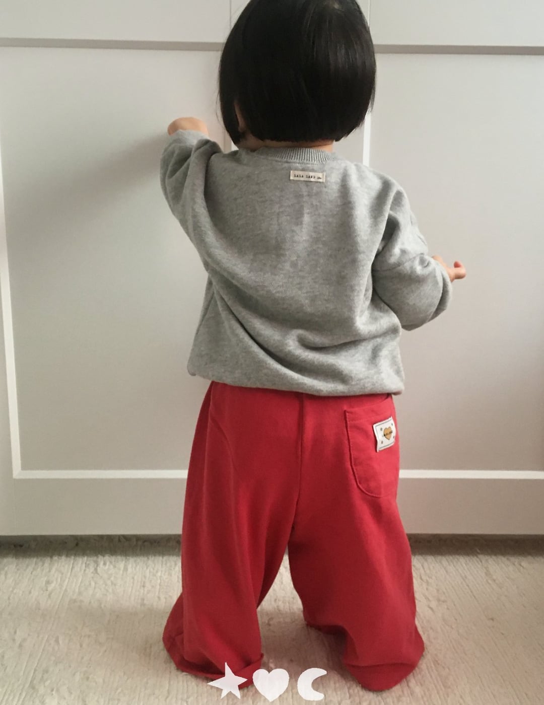 送料無料【予約】/ babyグラムワイドパンツ /lalaland