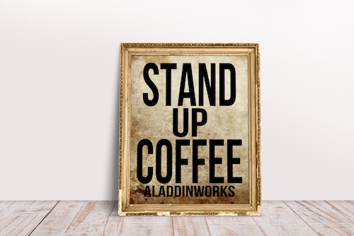STAND UP COFFEE(ﾍﾞｰｼﾞｭ) ポスター