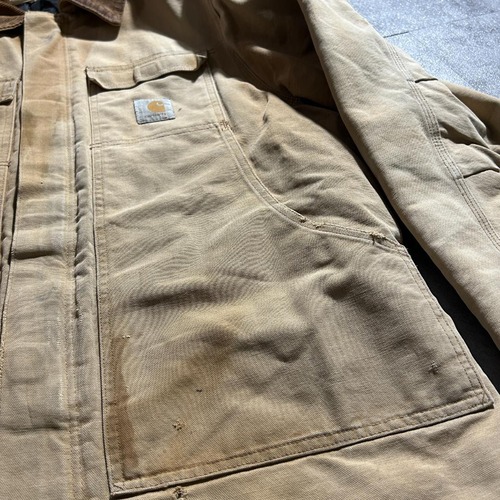 80-90s 星タグ USA製 carhartt ブラウン トラディショナルジャケット L 詳細写真7