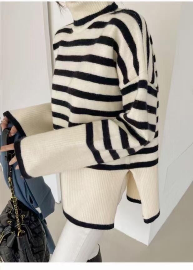 ボーダータートルニット　AJ1079-871