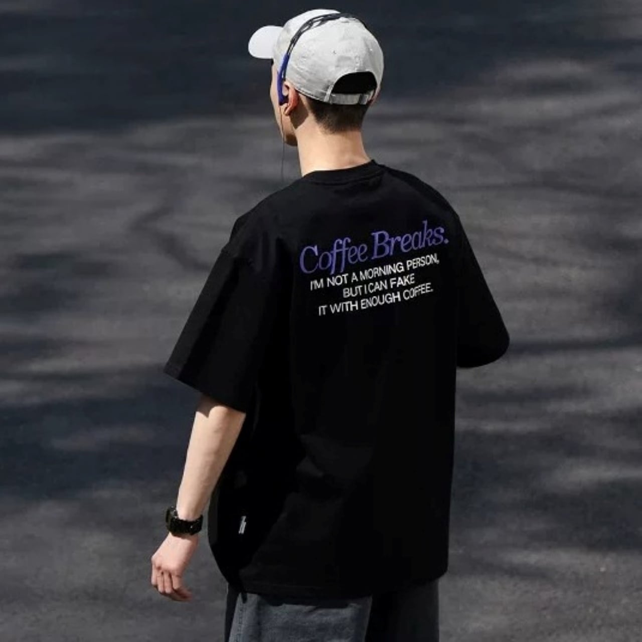 メッセージバックロゴオーバーTシャツ 4col A00132