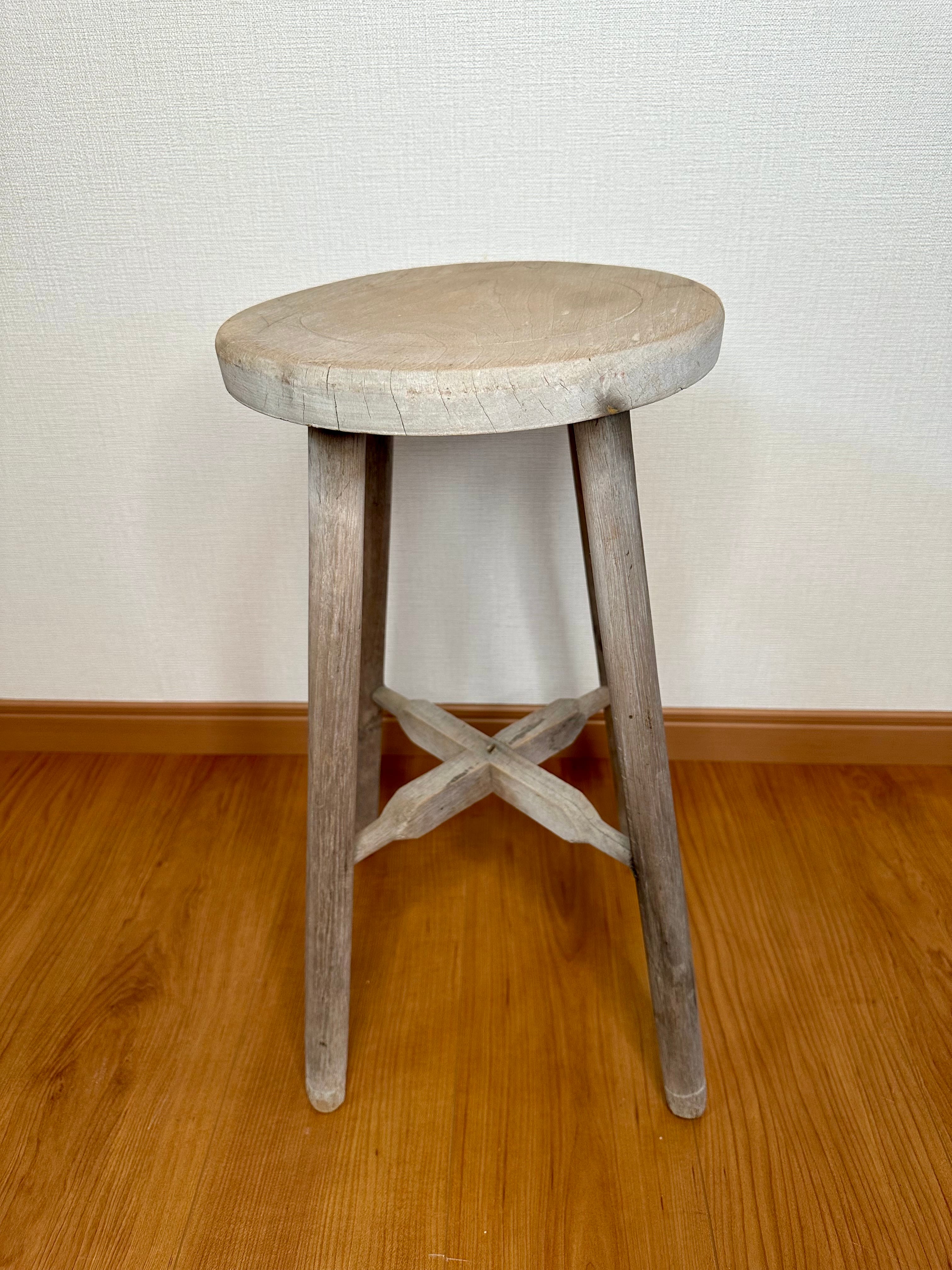 ヴィンテージ 木製スツール 丸椅子 古道具 | VINTIQUES