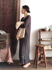 A HOPE HEMP | 単糸天竺《ヘンプ × コットン》 DROP SHOLDER LOOSE OPドロップショルダー ルーズ ワンピース