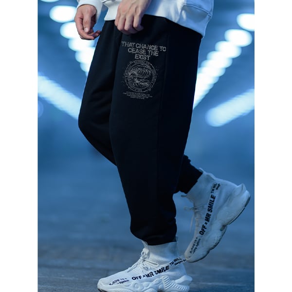 Wide silhouette sweat pants P042