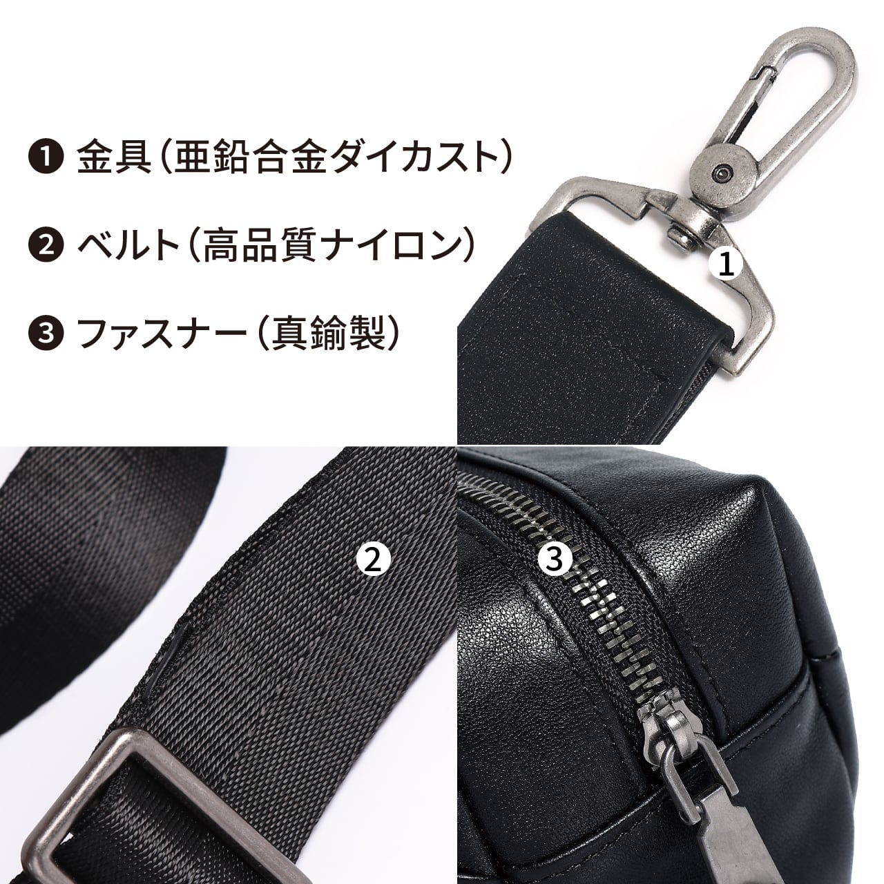 BASIC AGAIN] ショルダーバッグ メンズ 本革 レザー 小さめ コンパクト