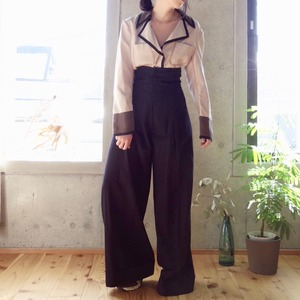 high-rise wide-leg pants