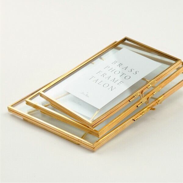 新品　BRASS フォトフレーム　タロン(S) 真鍮フレーム ブラス フォトフレームタロン（Sサイズ）／真鍮 ガラス 写真立て | hachiko