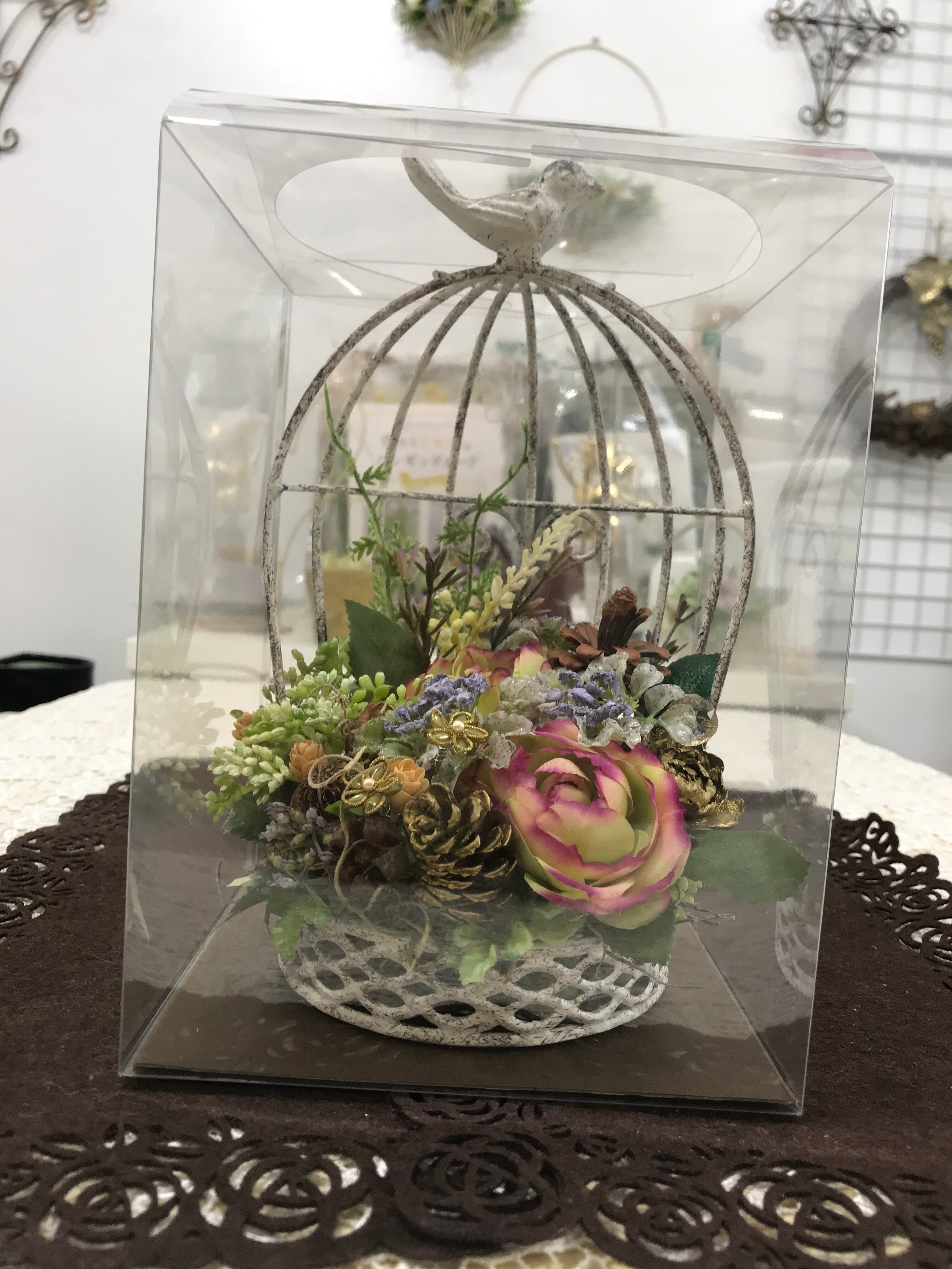 鳥かごアレンジ　フライングリース 鳥かごのアレンジ | le petit bonheur
