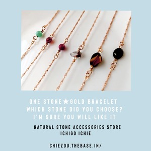 One stone×gold chain★bracelet  A