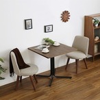 おしゃれなカフェスタイルのコーヒーテーブル 天然木オーク ブラウン ウレタン樹脂塗装 机