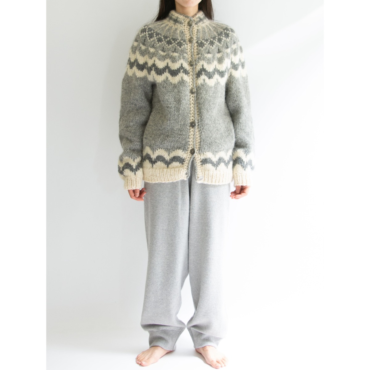 Stobi Rustic Wool 【STOBI】Handknitted in Denmark Nordic Cardigan(デンマーク製 ハンドニット ノルディック ...