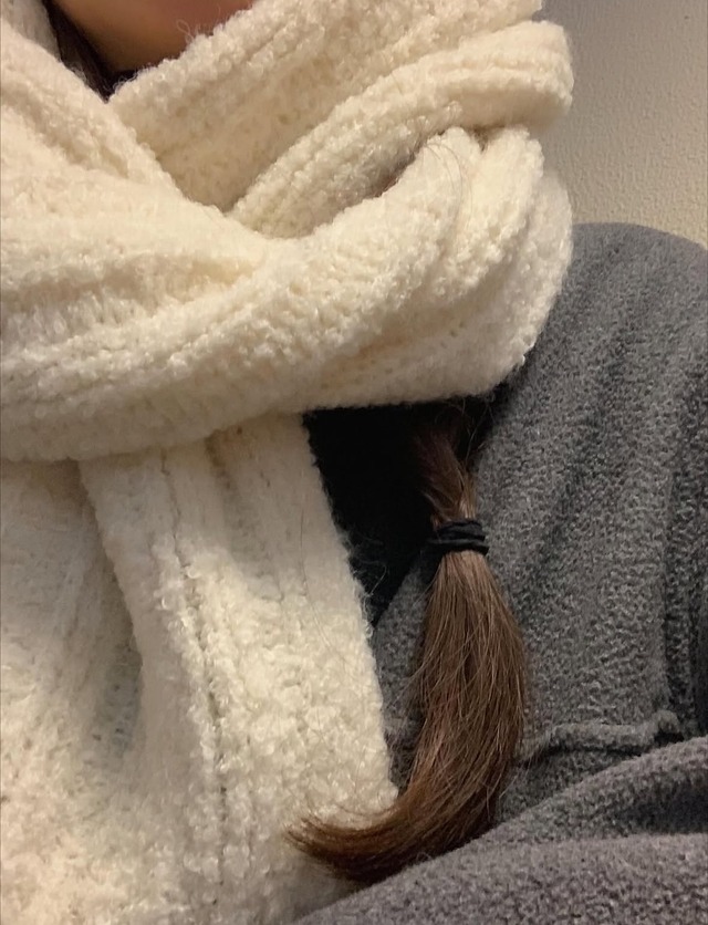 (LITER) baby  alpaca boucje muffler /  3color