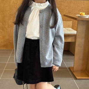 秋英字刺刺しゅう定番カーディガン