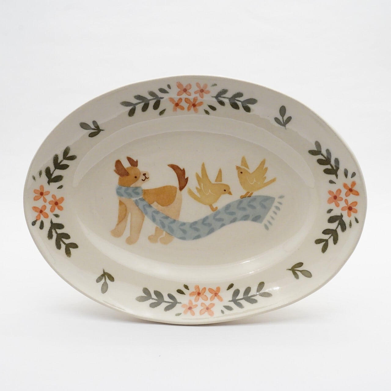 文鳥舎】楕円皿 15-1 | ろにせら ギャラリーと雑貨のお店