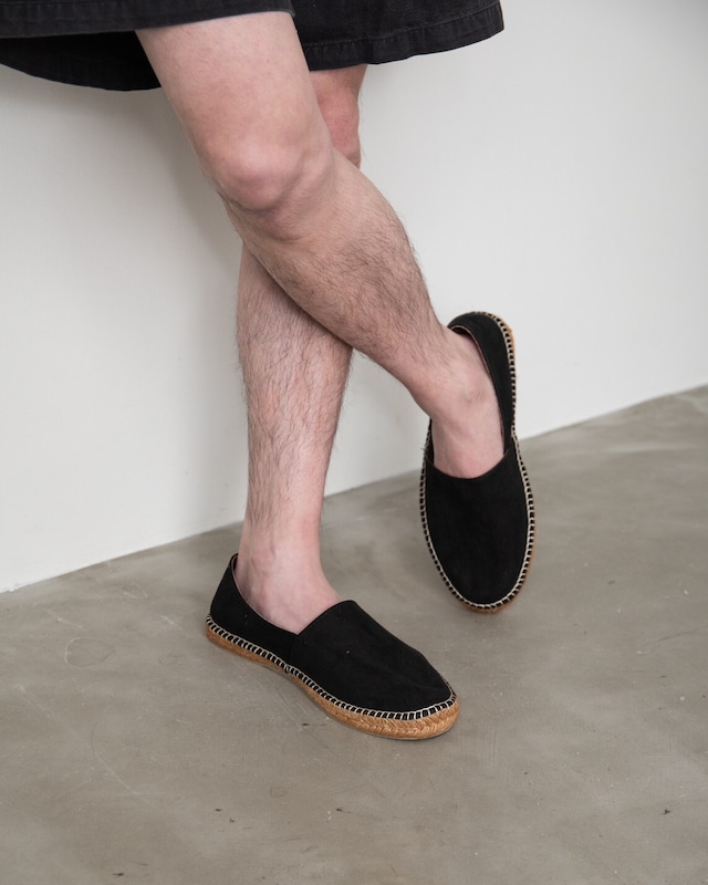 SALVI  "ESPADRILLE SUEDE PP SHOES " COLOR: NEGRO