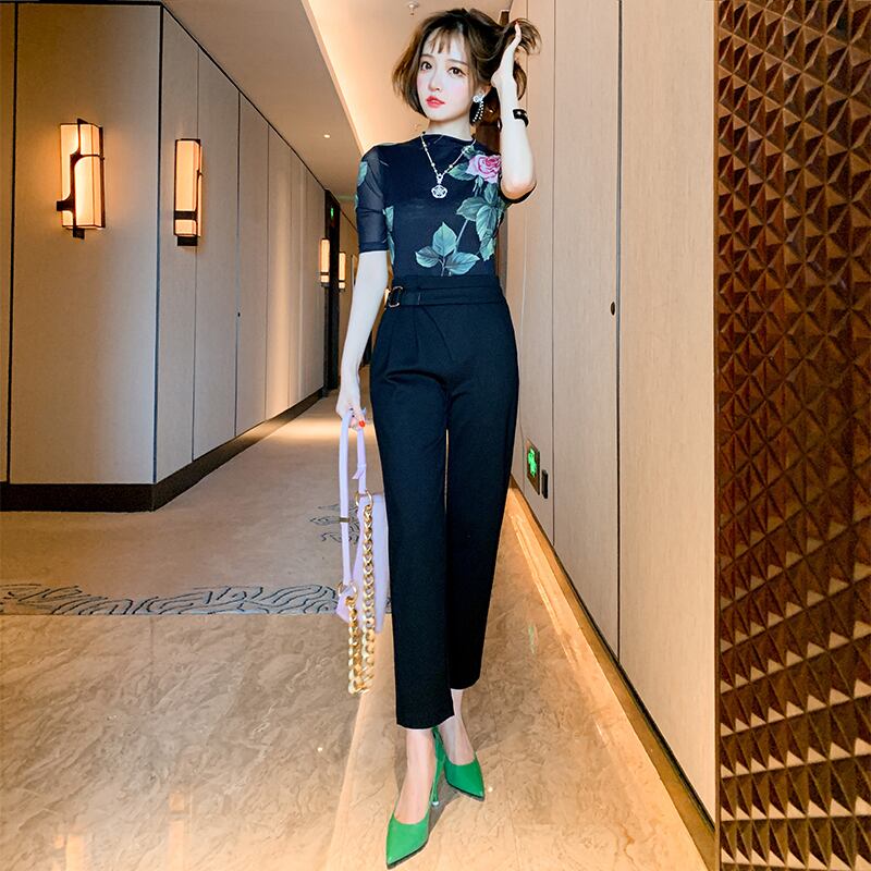 ハイウェストウェストプリーツソリッド カラーパンツ オータム 秋物 ソリッドカラー MIUCO92188495540