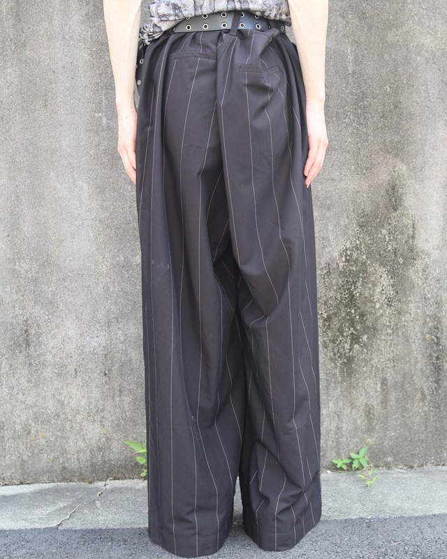 pinstripe buggy straight slacks