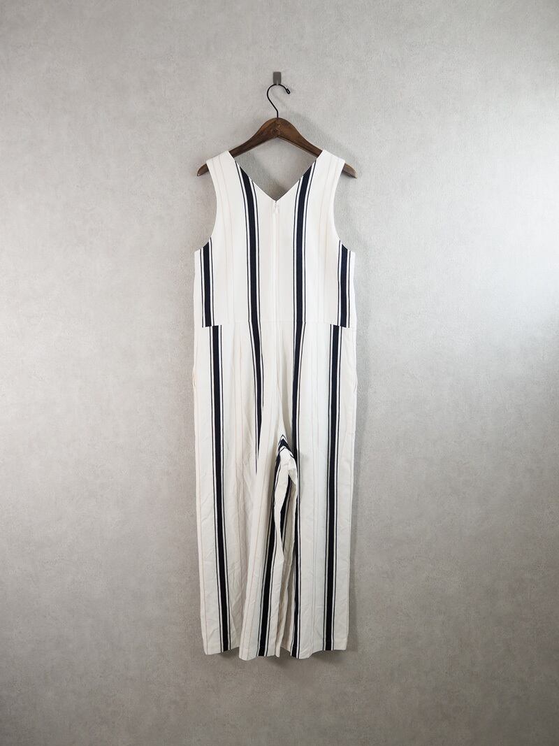 (ほぼ新品未使用)Spick and Span ストライプオールインワン Spick and Span(スピック＆スパン) ストライプ オールインワン | LIFNE