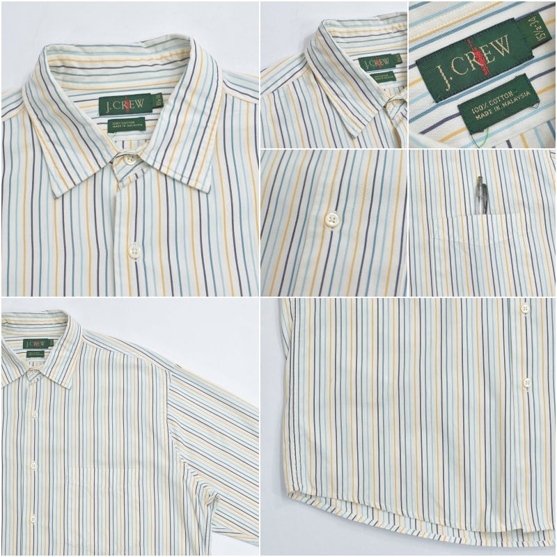 90s J.CREW ジェイクルー 巨人タグ マルチストライプ デザイン