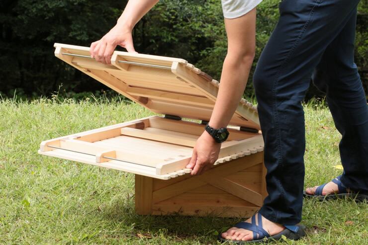 196ひのきのキャンプ用品 土佐ひのき製 折りたたみウッド 196ひのきのキャンプ用品 土佐ひのき製 折りたたみウッド