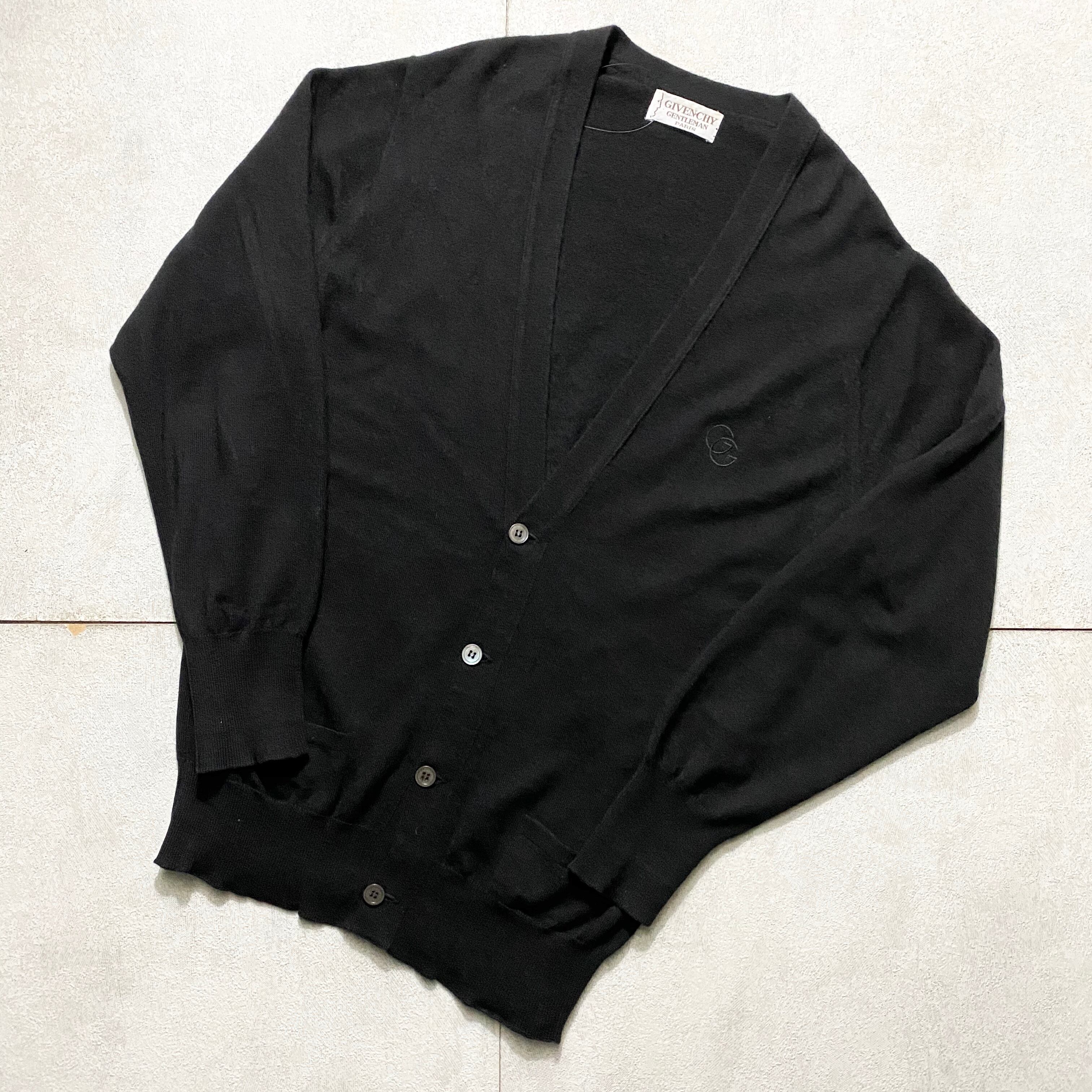 vintage GIVENCHY black cashmere cardigan | NOIR ONLINE