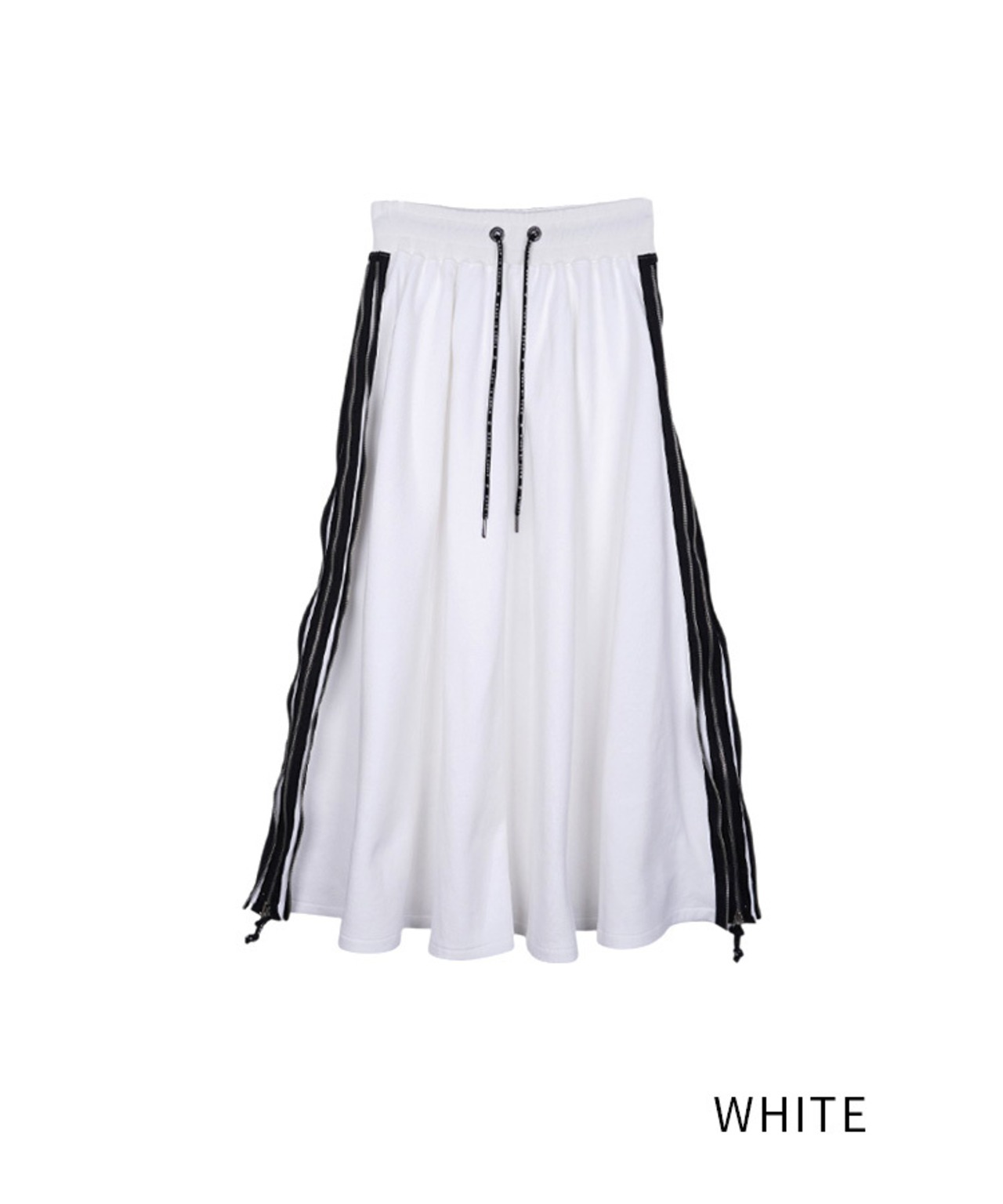 ダブルファスナーフレアスカート (WHITE) CQ-47034