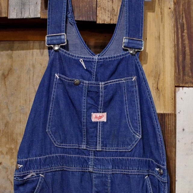 1940s ”Sledge's” Denim Bib Over-Alls / ヴィンテージ 40年代 デニム オーバーオール | 古着屋 仙台 biscco【古着 & Vintage 通販】 powered by BASE
