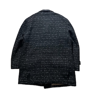 vintage 1950’s ROBERT HALL blue nep black wool car coat