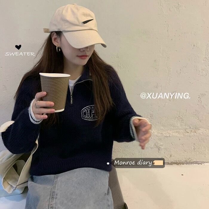 セーター レディースウィンタールーズシャツ スタイルニットトップス 冬物 モンロー8929609997
