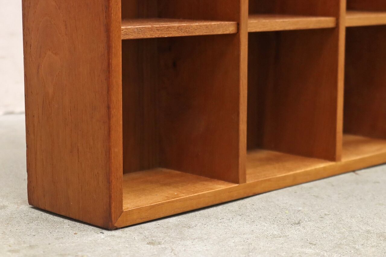 タモ無垢材 マス グリッド シェルフ 飾り棚 枡 木製 コレクションボックス