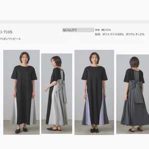 ガレナ GARENA バイカラーバックリボンワンピース