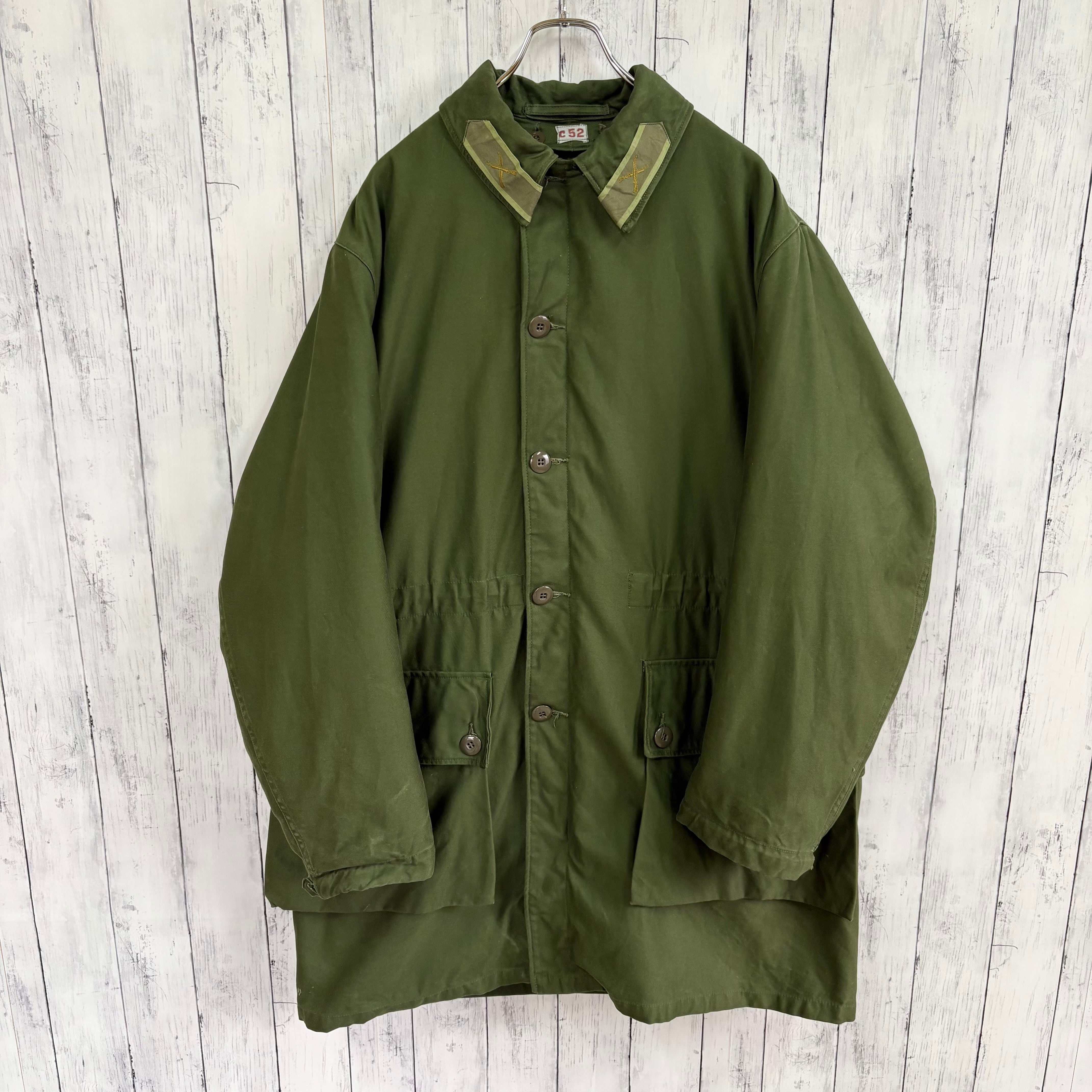 【極美品】 ビンテージ インディゴリネン ダブルブレスト メカニック ジャケット 40s ヴィンテージ フランス軍 インディゴリネン メカニックジャケット