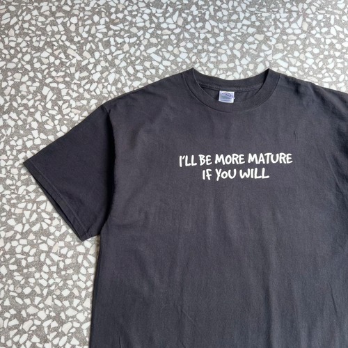 DELTA / 「もっと大人になる」message T-shirt size XL