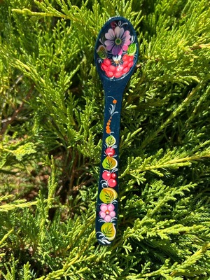 ペトリキフカ塗り　木製スプーン（ホメンコ作) 16cm