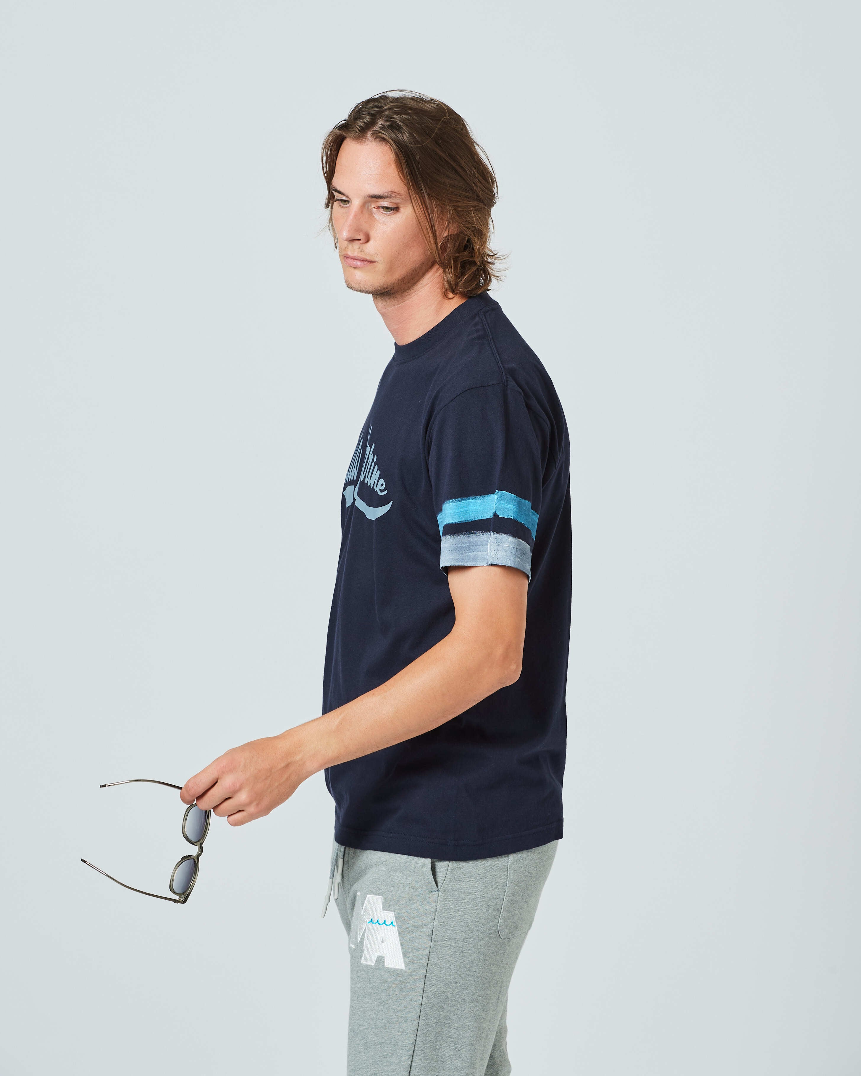 muta MARINE × ACANTHUS ハンドラインペイントTシャツ