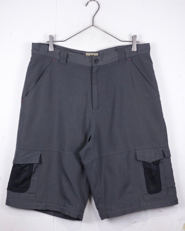 【Caka act2 】“Lee” “DUNGAREES” Mesh Switching Vintage Nylon Cargo Shorts