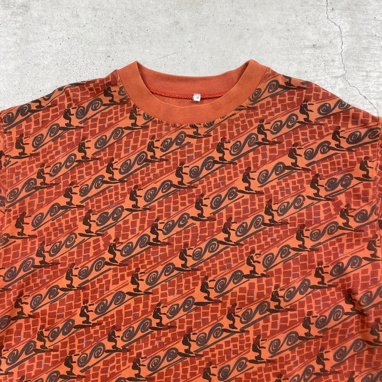 80〜90年代 MAUI WOWIE 総柄プリントTシャツ メンズ2XL相当 古着 80S