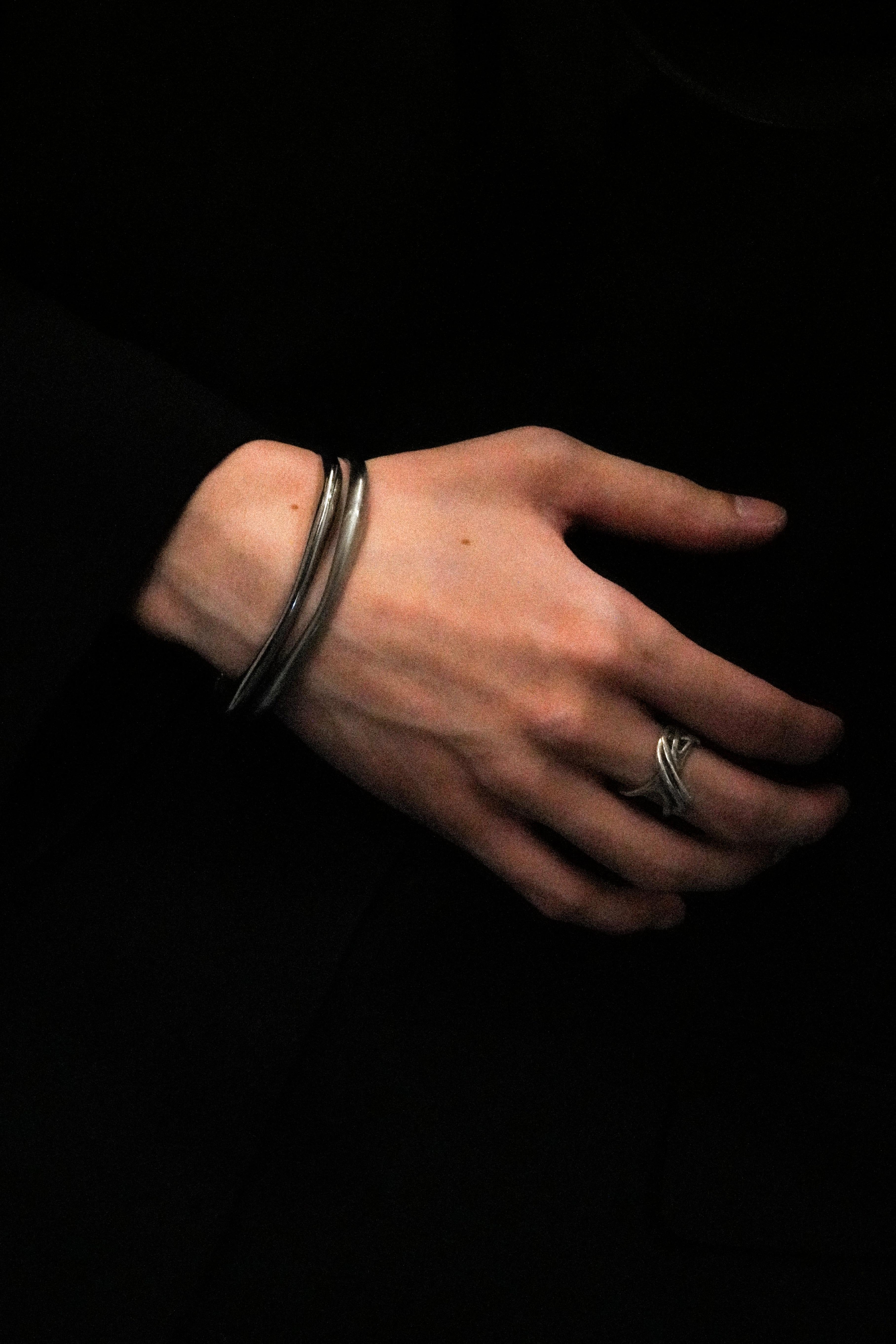 Stainless Steel Organic Curve Bangle Set | ESSENCE