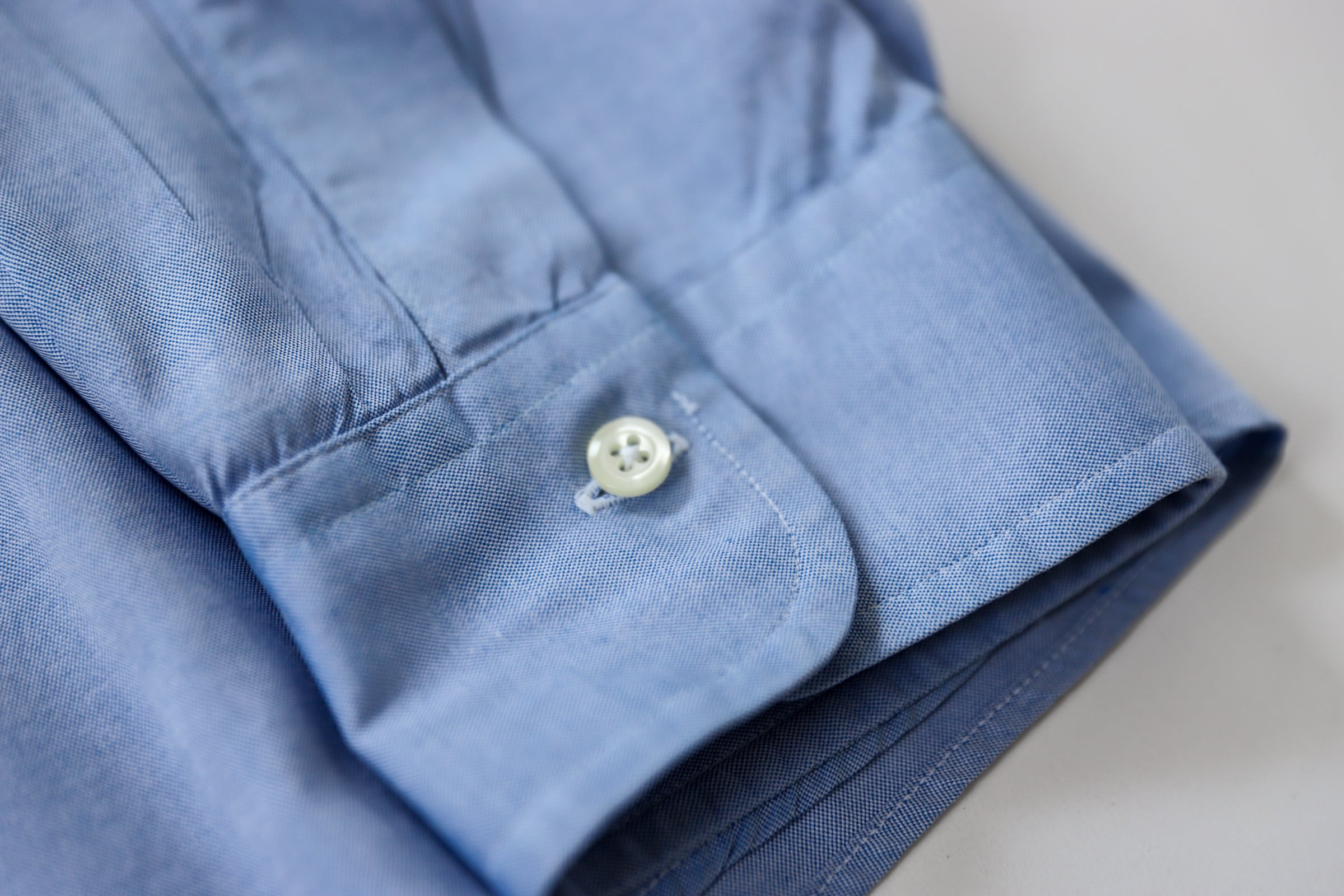 美品】BROOKS BROTHERS B.D. cotton Shirt sax blue big size made in