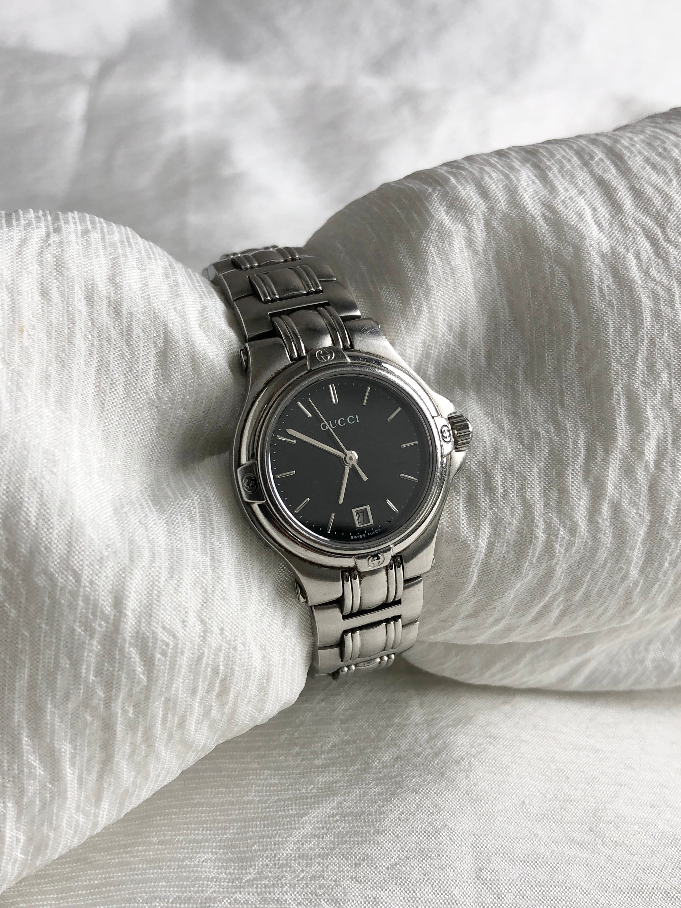 GUCCI グッチ 腕時計 シルバー ステンレススチール 5500M vintage ヴィンテージ オールド fwrvar