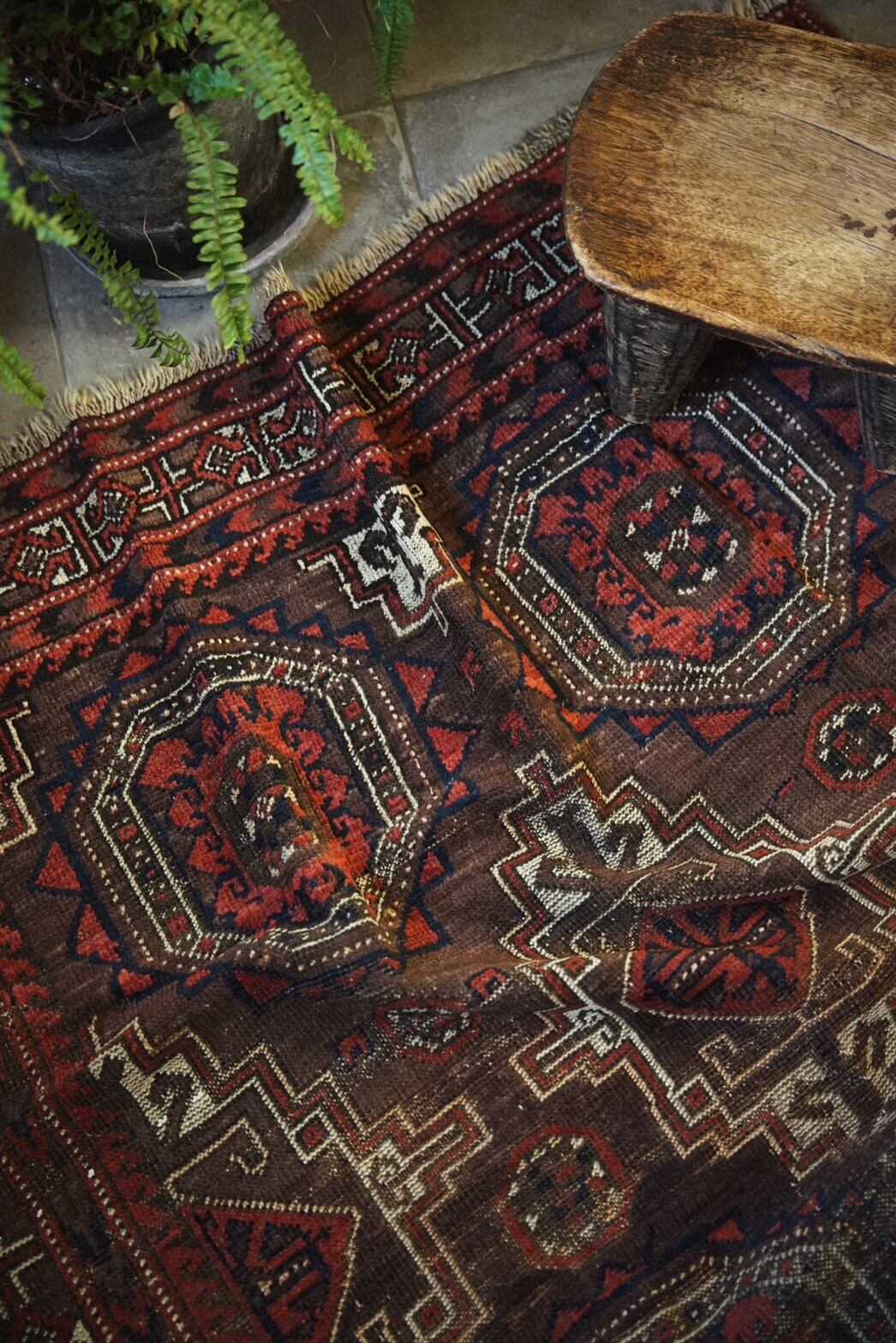 389-Antique Madad khani Baluch rug