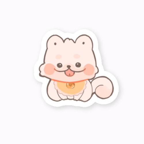 【ステッカー】ぬいしば(白色)
