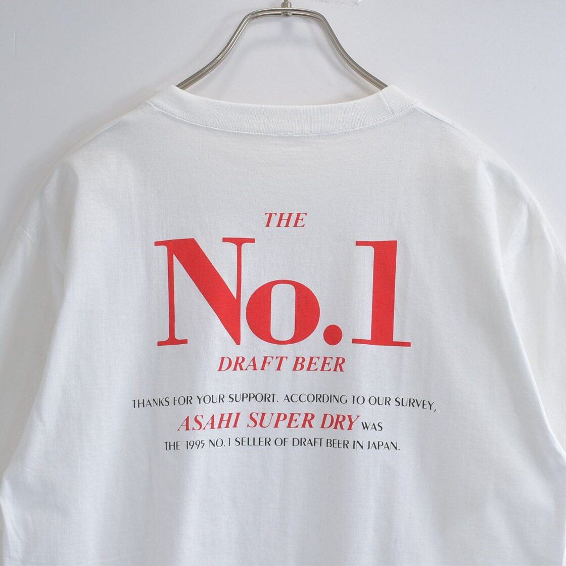 90s ASAHI SUPER DRY アサヒ スーパードライ No.1 デザイン Tシャツ 