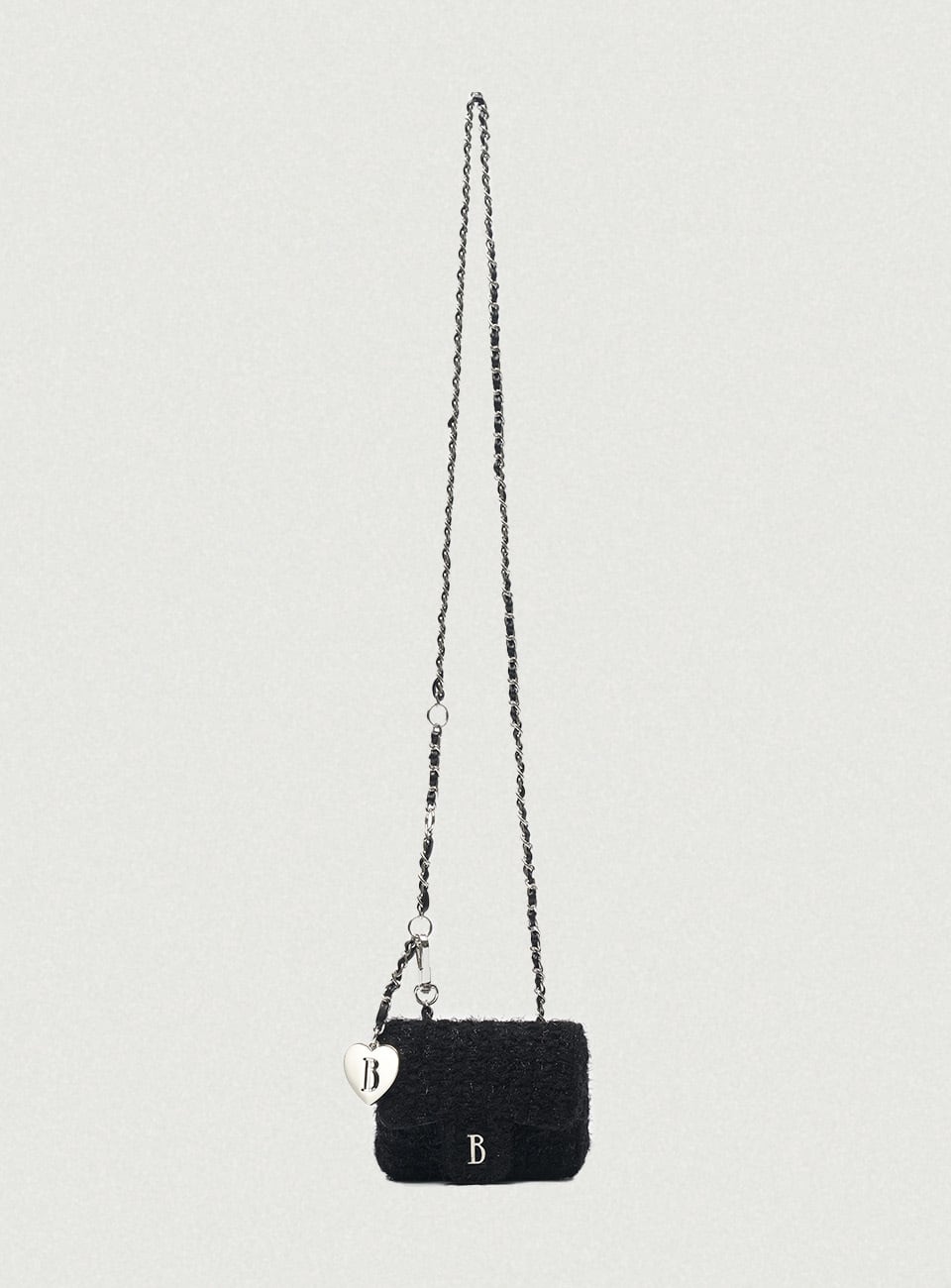 The Barnnet] Tweed Chain Belt Mini Bag_Black 正規品 韓国ブランド
