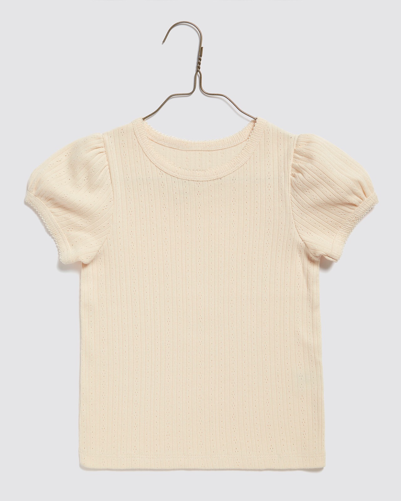 Little Cotton Clothes　Pointelle T-shirt - Buttermilk