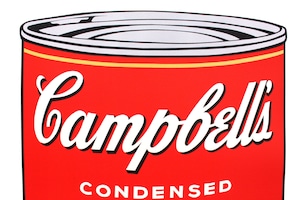 アンディ・ウォーホル「キャンベル・スープ(チキンヌードル)1968」展示用フック付大型サイズジークレ ポップアート 絵画