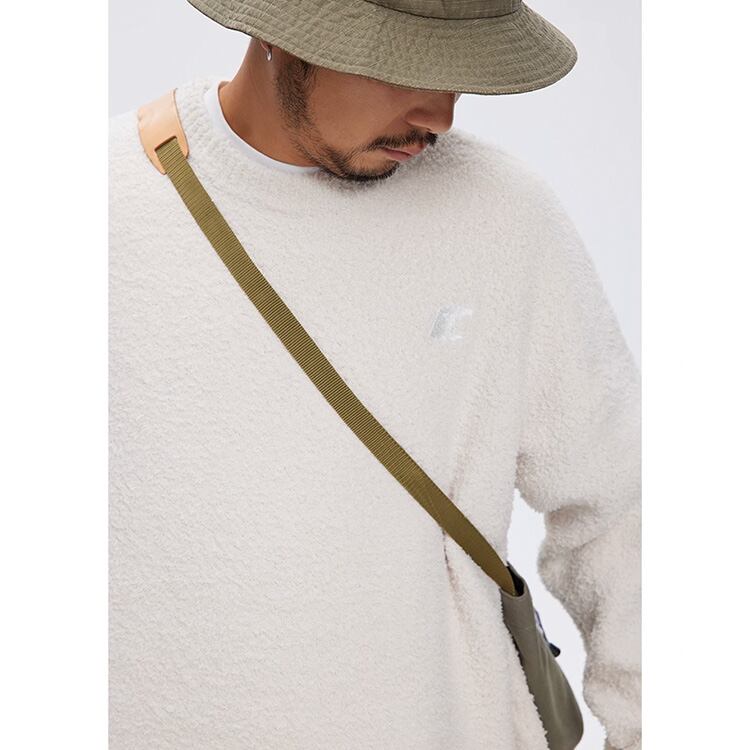 ★SINGLE-SIDED VELVET ROUND NECK SWEATER　　　A0834